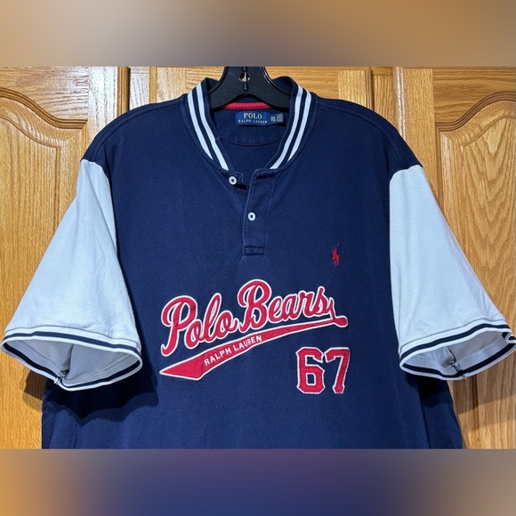 Polo Ralph Lauren Polo Bears Script Henley Jersey Men’s XXL EUC - Picture 2 of 6